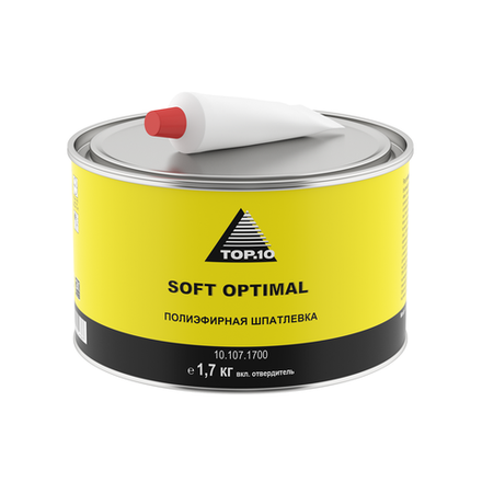 Полиэфирная шпатлевка TOP.10 SOFT OPTIMAL (1.7 кг с отвердителем)