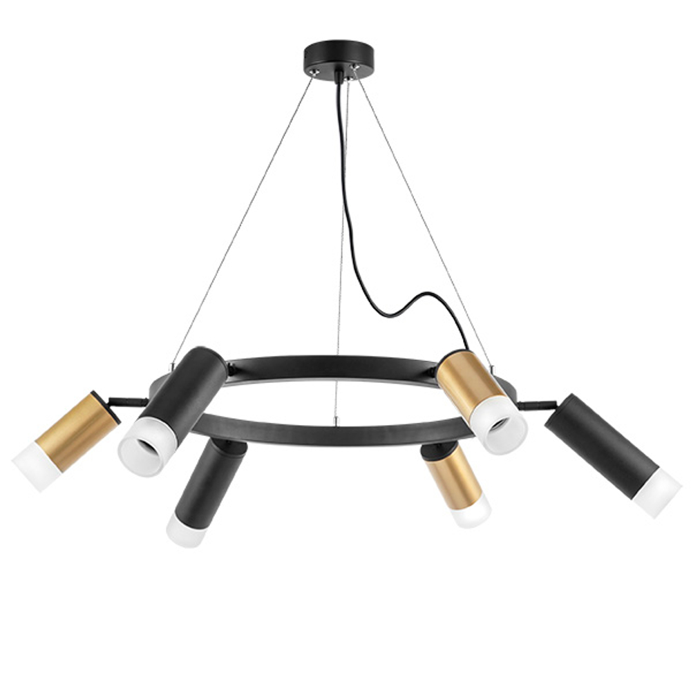 LR0164038731 Люстра RULLO 6х50W GU10 ЧЕРНЫЙ/ЗОЛОТО (571016+214440-3+214487-3+202431-6)
