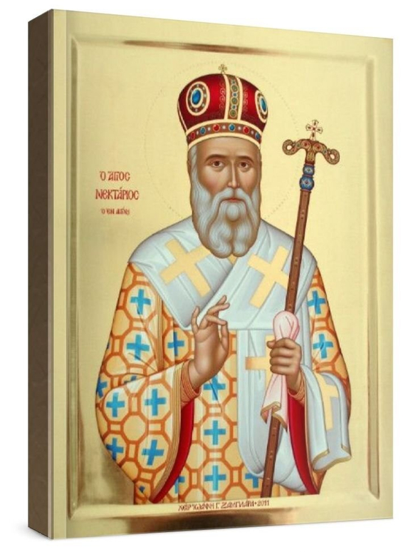 Нектарий Эгинский (рукописная икона)