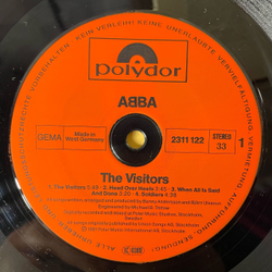 Винтажная виниловая пластинка LP ABBA АББА The Visitors (Германия 1981)