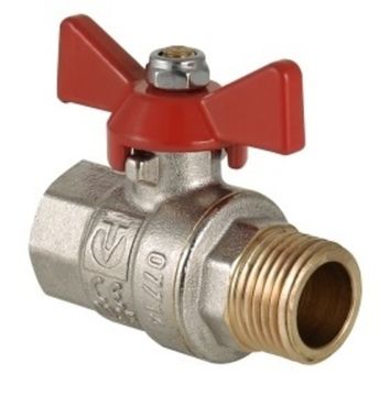 Кран шаровой Valtec Base 3/4" ВР/НР ручка-бабочка (арт. VT.218.N.05)