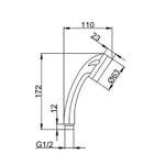 Лейка для душа FRAP F011 (1 режим, хром)
