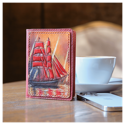 Чехол на паспорт «Городские мотивы» розовый