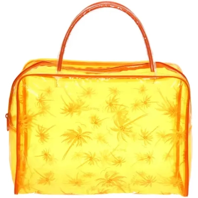 Косметичка прозрачная «Adventure - Peas», пальмы цвет оранжевый, 23*17*9см