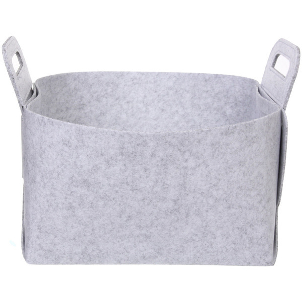 Корзина для хранения войлок 36*26*23 светло-серая