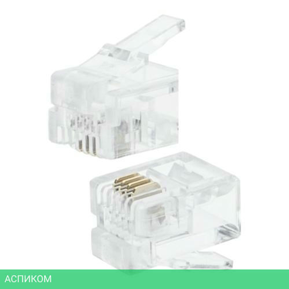 Коннектор TWT TWT-PL12-6P4C/100 (упак.:100шт) 100м