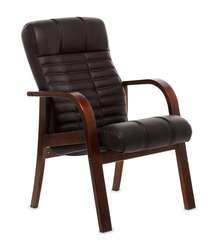 Кресло для посетителей Atlant D коричневая кожа