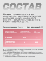 Теанин, Л теанин, L-theanine 100 мг 120 капсул, для сосудов, мозга