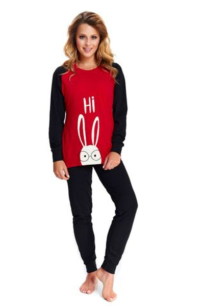 Молодежная пижама с забавным принтом (Размер: M) (Цвет: черный с красным)