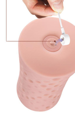 Телесный мастурбатор большого размера с функцией пенетрации (Цвет: телесный)