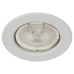 Встраиваемый светильник штампованный ЭРА ST1 SWH MR16 GU5.3 белый матовый | Штампованные встраиваемые светильники