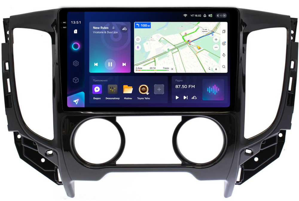 Магнитола для Mitsubishi L200 5 2015-2024 (кондиционер), FIAT Fullback - Teyes CC3-2K QLed Android 10, ТОП процессор, SIM-слот, CarPlay