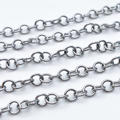 Цепочка, сталь, размер звена 6*6 мм, цена за 50 см