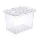 Ящик для хранения со створками прозрачный "CПЛИТ" 33 л 515*352*262 цвет крышки светло-серый