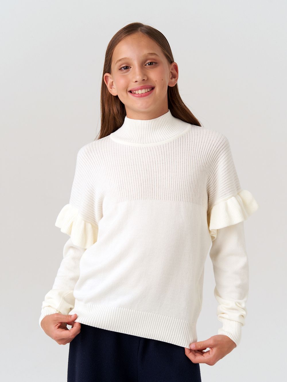 Джемпер для девочки AT244 молочный