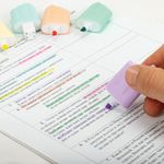 Набор текстовыделителей 6 ПАСТЕЛЬНЫХ ЦВЕТОВ, ЮНЛАНДИЯ "СЛАДКИЕ ИСТОРИИ", линия 1-5 мм, 152511