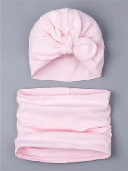 Чалма осенняя для девочки и снуд