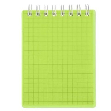 Блокнот А7 пласт.обл. 80л "Line neon. Зеленый" гребень, кл.