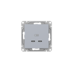 Механизм розетки USB-C - 2шт, алюминий Эпика EKF