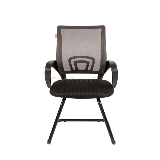 Кресло посетителя Chairman 696 V сетка/ткань серый/черный