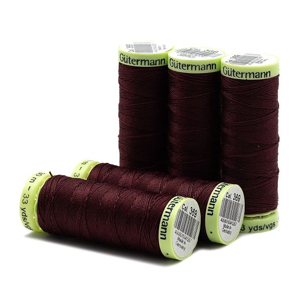 Нитки отделочные Gutermann Top Stitch 30 (30 метров), 5 кат. | 369 винный