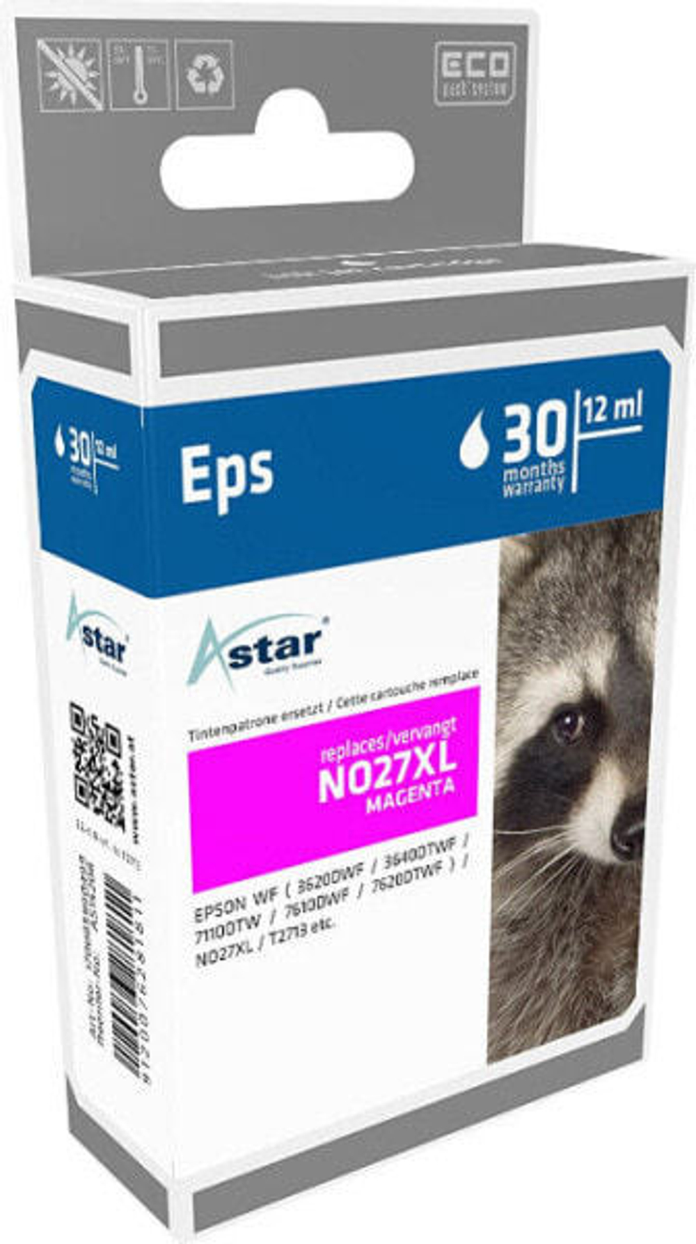 Картридж струйный пурпурный 1 шт Astar AS15208