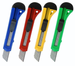 Нож канцелярский 18 мм, фиксатор,матовый корпус ассорти "EVERYDAY" (STAFF)