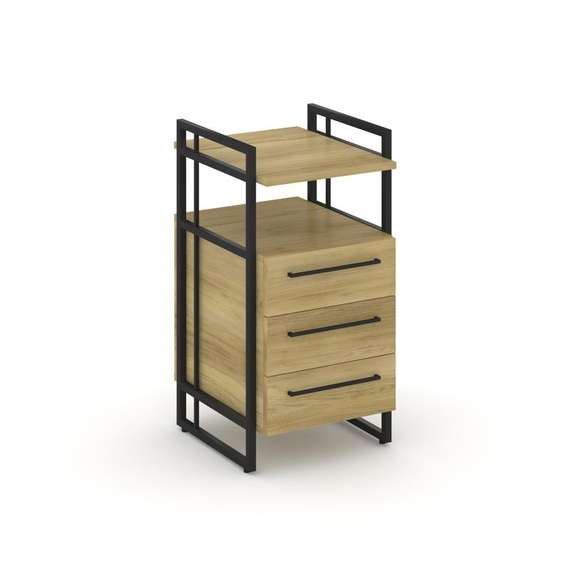 Rift Direct Тумба приставная RF.TPRR-001 Дуб Винченцо/Металл Черный/Черный Ручки 424*500*821