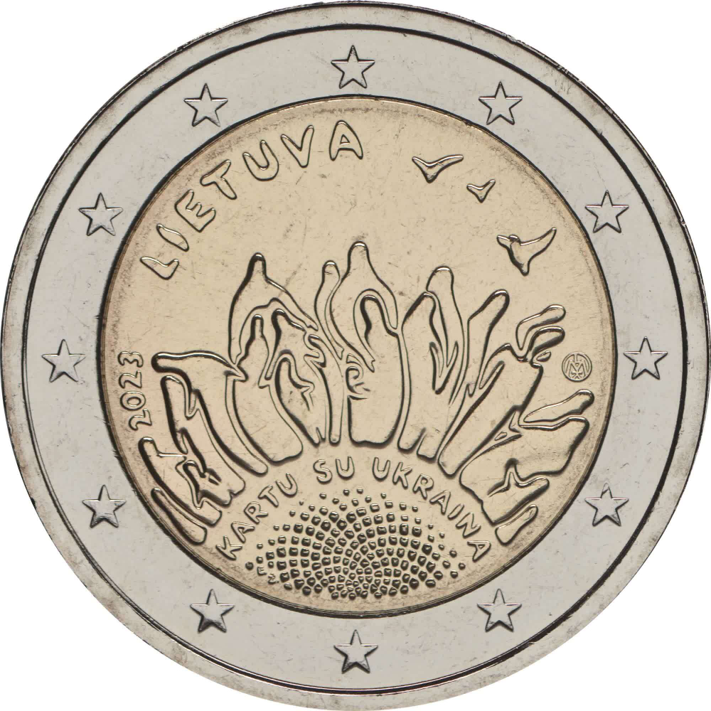 ЛИТВА, 2023, 2 ЕВРО [БИМЕТАЛЛ]