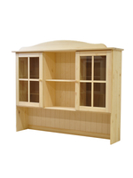 Шкаф витрина Лена трехдверный из массива сосны / буфет для кухни без отделки