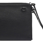 Balenciaga Cow Leather Makeup Bag Clutch Women"s Black