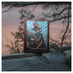 Кожаная обложка на паспорт «Шаманка» (фигура)