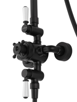 Душевая система с термостатом WONZON & WOGHAND RETRO, Черный матовый (WW-B3041-MB)