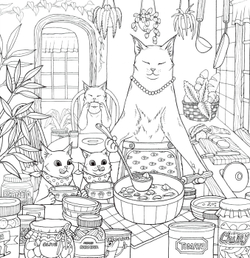 Cat coloring Therapy . Coloring Book (Распродано)