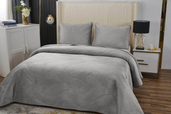 Покрывало 240х260 и 2 наволочки 50x70 Sofi De MarkO Жизель светло-серое