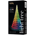 Умная уличная гирлянда «Конусная ёлка» Twinkly Light Tree 3D, RGB + W (6 м, 1000 светодиодов) Generation II