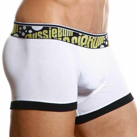 Мужские трусы боксеры Aussiebum Flaunt Hip Yellow & White AB00277