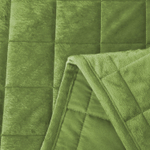 Велюровое покрывало в клетку и две наволочки OVL023