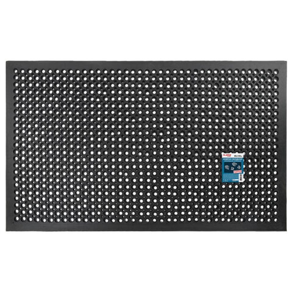 Коврик входной резиновый грязесборный перфорированный, 90х150 см, толщина 12 мм, LAIMA EXPERT, 607816