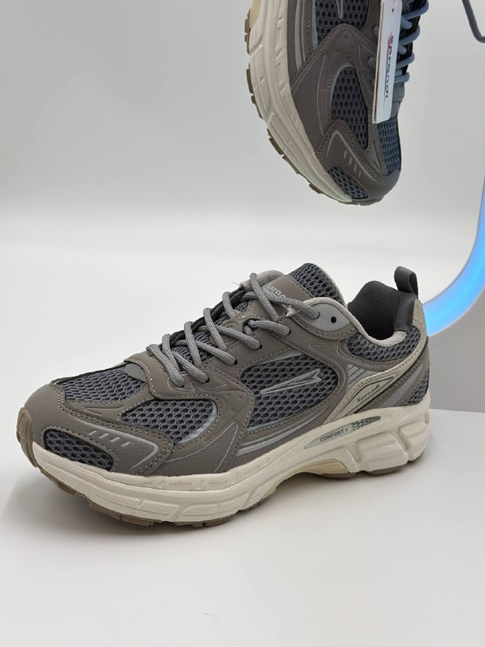 Женские кроссовки арт. 7W226C87-2 цвет "серый/светло-серый"