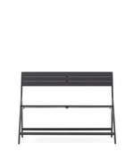 Складная уличная скамейка Torreta из алюминия с черной отделкой