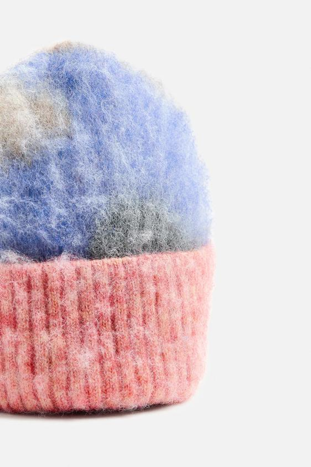 ZARA ШАПКА ИЗ ТРИКОТАЖА С РЕЛЬЕФНЫМ УЗОРОМ, РАЗНОЦВЕТНЫЙ