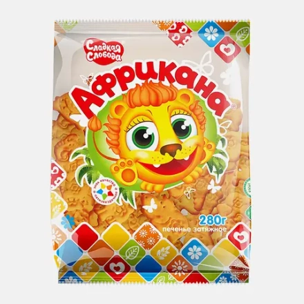 Печенье затяжное Африкана Сладкая слобода 280г