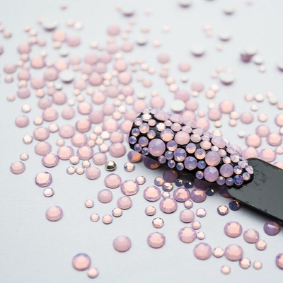 Serebro Стразы в пакете "Опал" ss4-ss20, розовые 80 шт