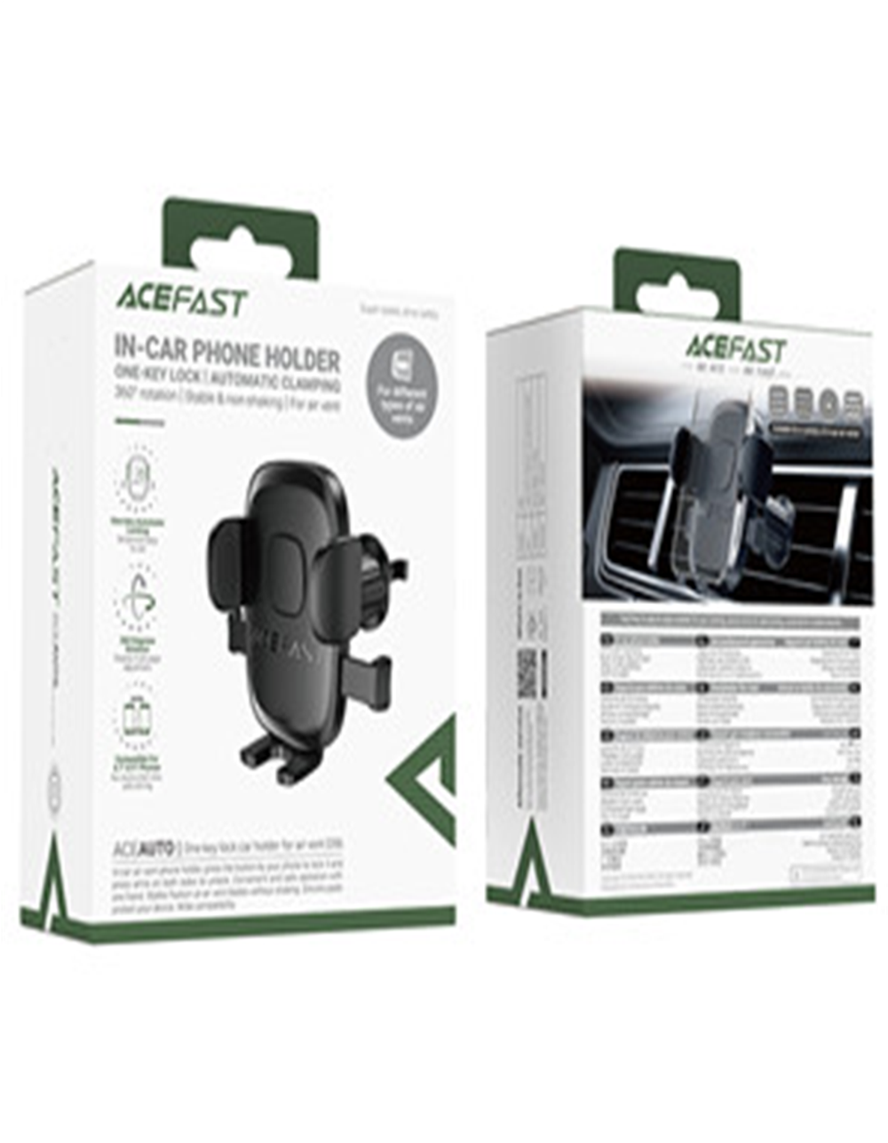 D56 one-key lock car holder for air vent