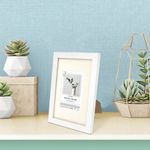 Рамка 21х30 см с паспарту 13х18 см небьющаяся, багет 26 мм МДФ, BRAUBERG "Ambassador", белая, 391366