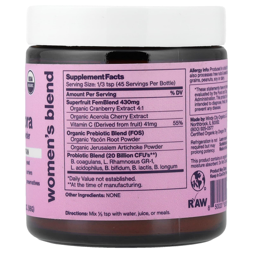 Sunbiotics, Friendly Flora, смесь для женщин, пробиотики и пребиотики в порошке, 56 г (2 унции)