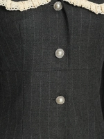 Платье-миди в полоску с воротником DAN MARALEX