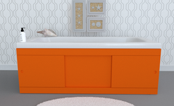 Экран под ванну раздвижной TR-4-215 оранжевый матовый soft touch
