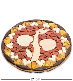 Народные промыслы ДР-502/6 Подставка под горячее, круглая «Мозайка» 20х20